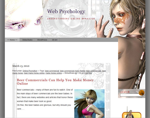 custom-theme1 Example blog using the highly customizable Shiba WordPress theme.