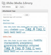 Attachment and Gallery most used tags.