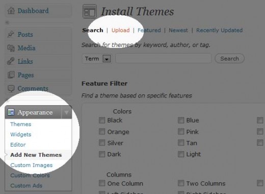 screenshot4 WordPress administration screen-shot for downloading new themes.