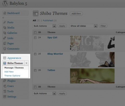 shiba-theme-instructions1 New Shiba Themes tab.
