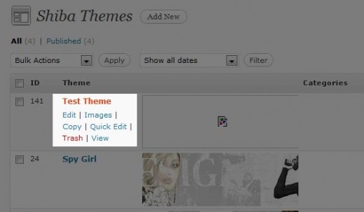 Set Shiba Theme Images Set the images for your new theme.