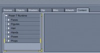 Added my Poser7 Runtime directory into Carrara.