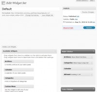 Edit Widget Set Interface.