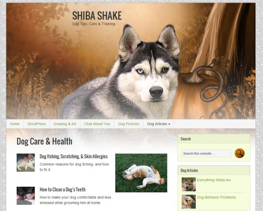 Genesis-Skins11 An example dog blog using the Shiba WordPress theme.